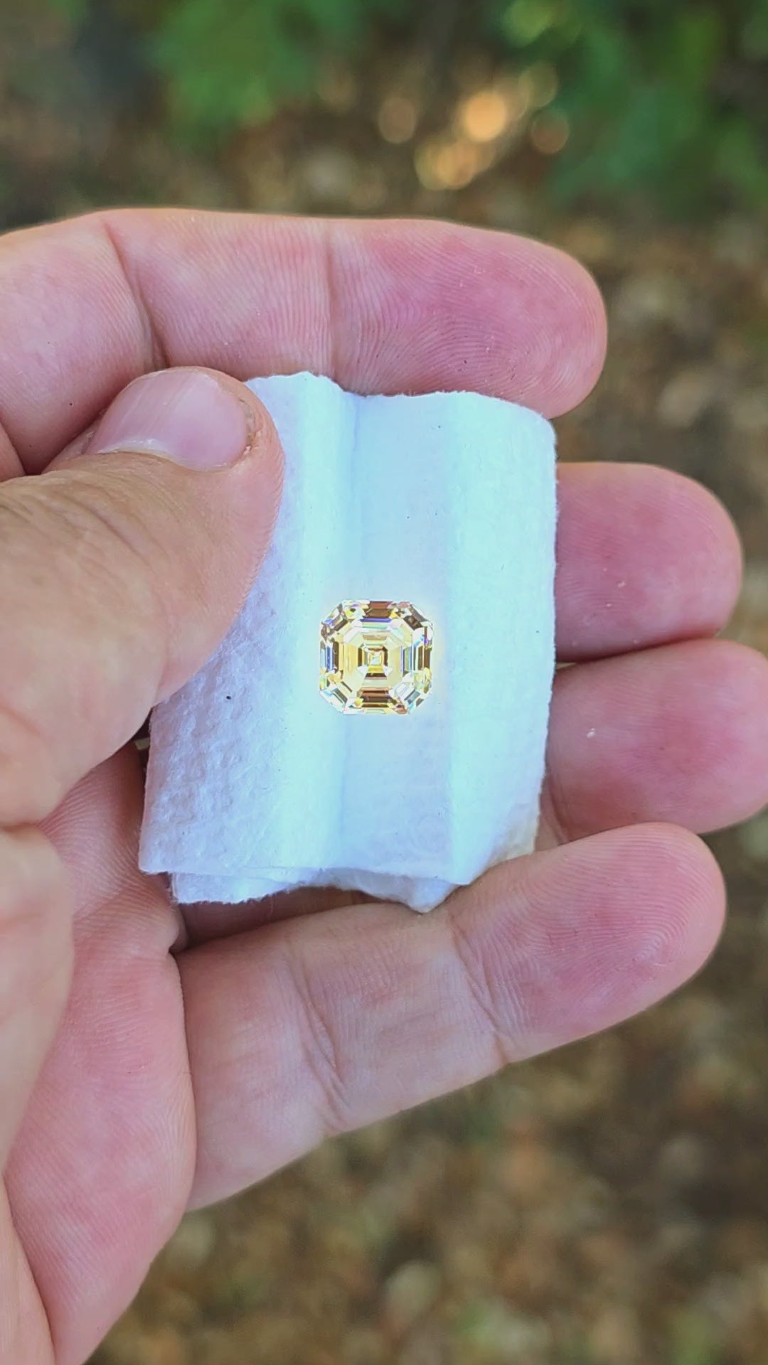 Experimental Samarium YAG, Asscher Cut, 6.55 Carats