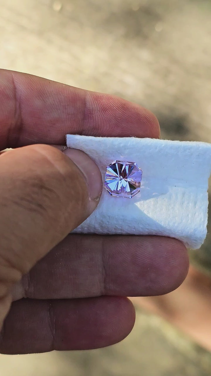 Purple Neodymium YAG, Tessellation Cut, 6.20 Carats