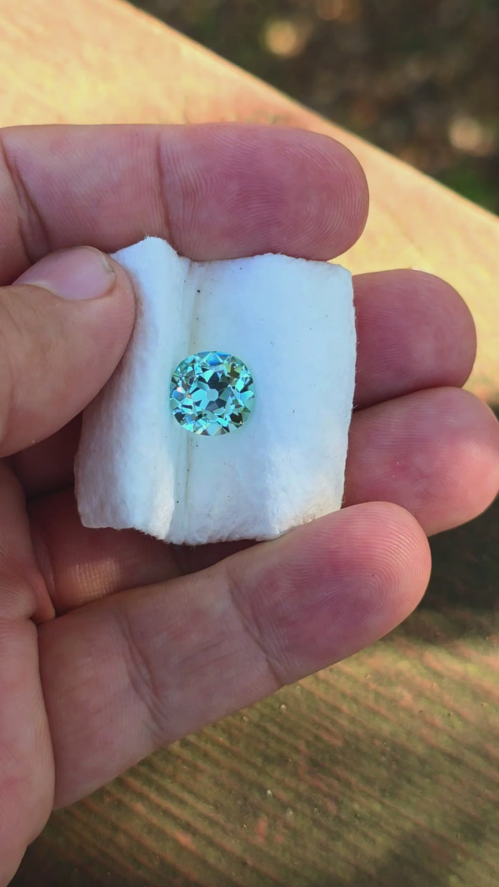 Cobalt Teal Lab Sapphire, Antique Cushion Cut, 5.64 Carats