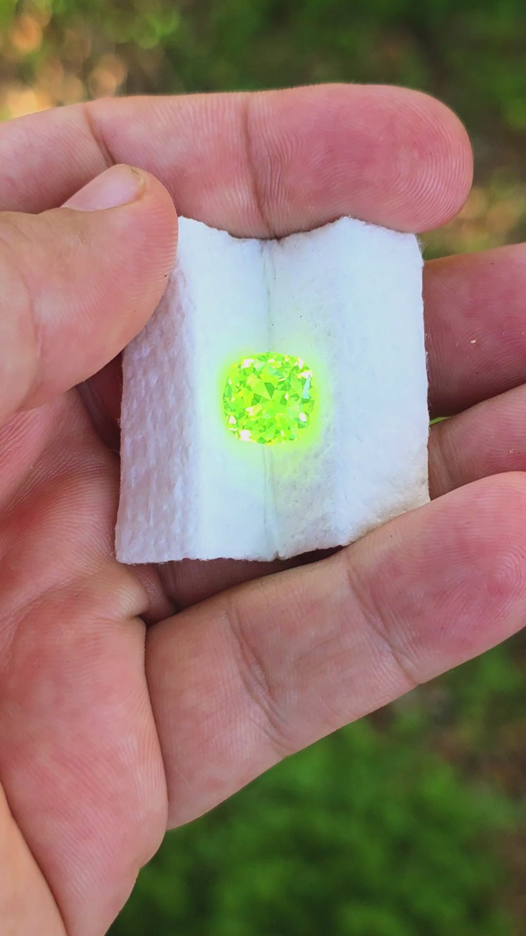 Green LuAG, House Of Sylas Long Cushion Cut, 10.30 Carats