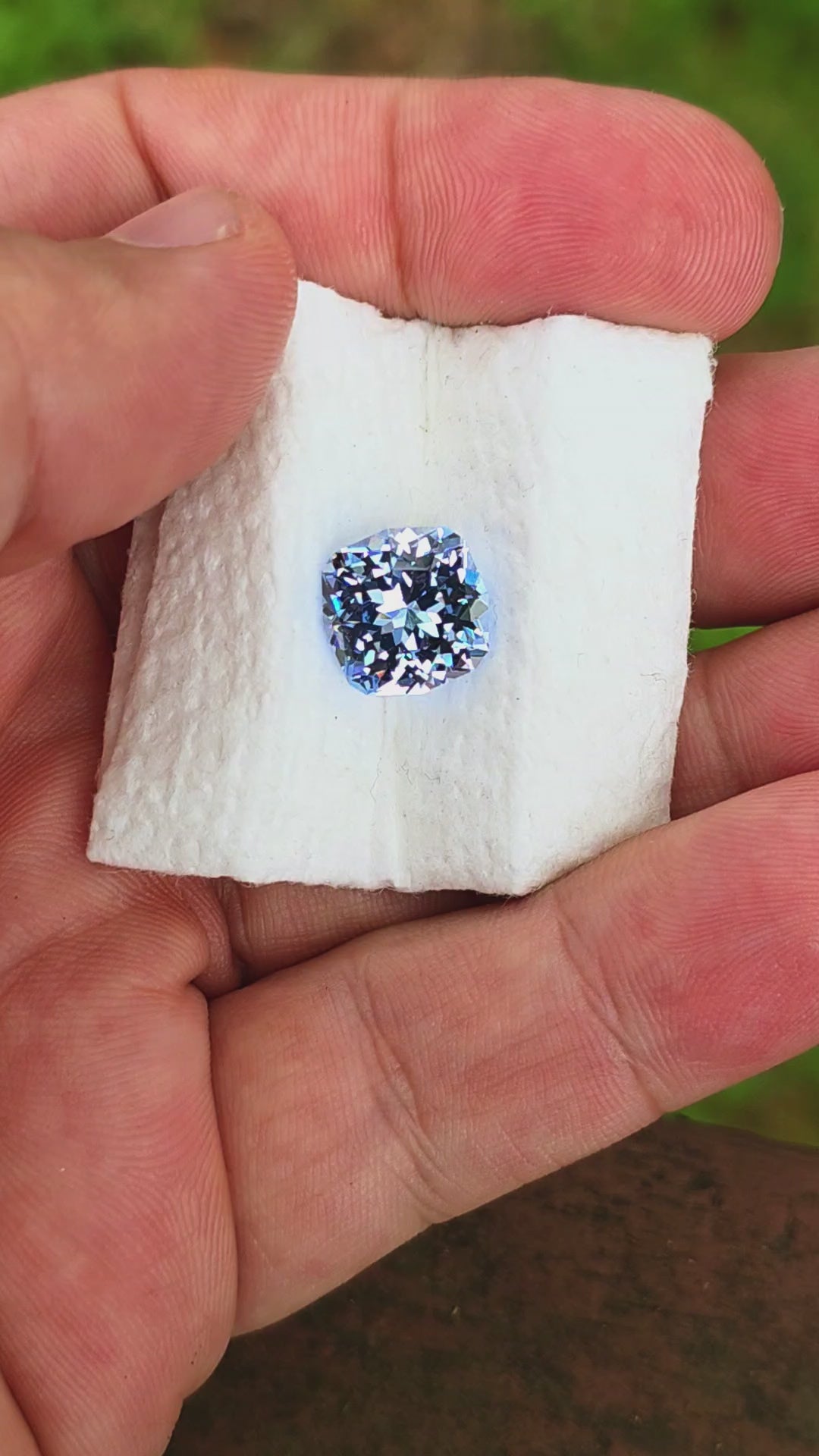 Light Cornflower Blue Lab Spinel, House Of Sylas Cushion Cut, 5.92 Carats