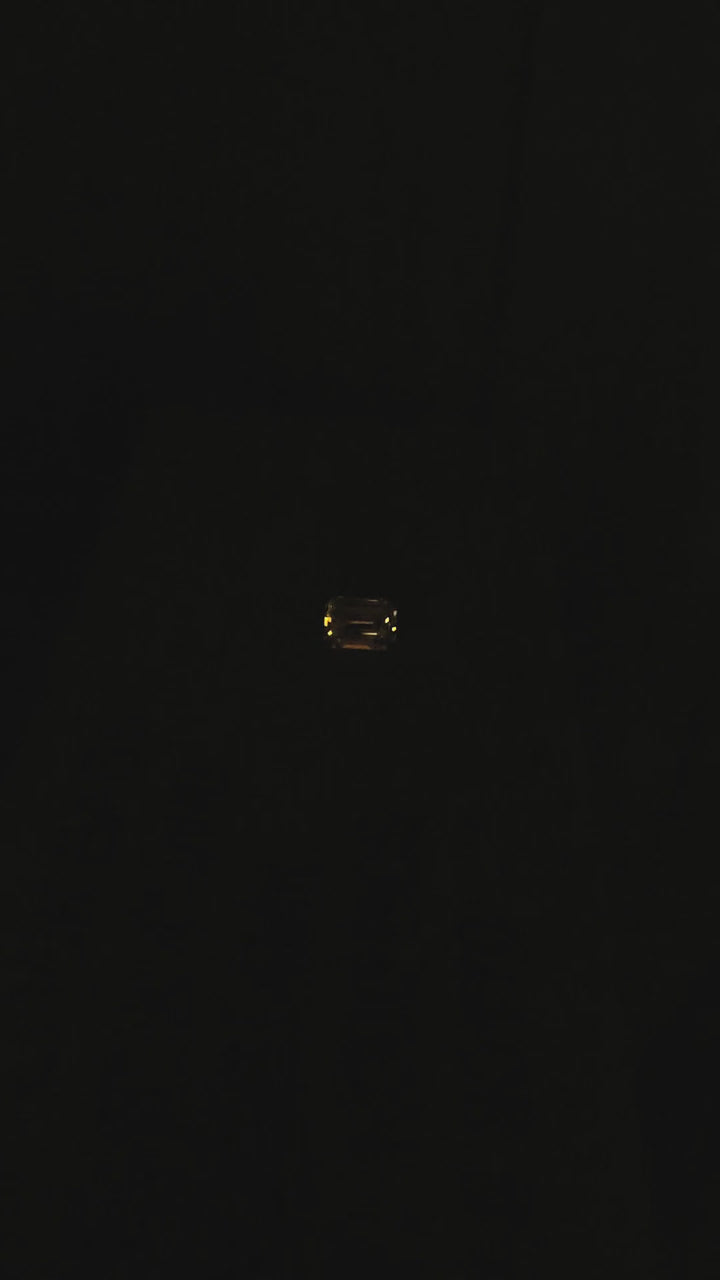 "Ultra" Glow In The Dark Lab Garnet, Emerald Cut, 15.02 Carats