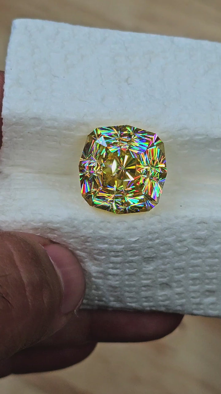 White Rutile 🌈🍭🦄, House Of Sylas Cushion Cut, 46.35 Carats