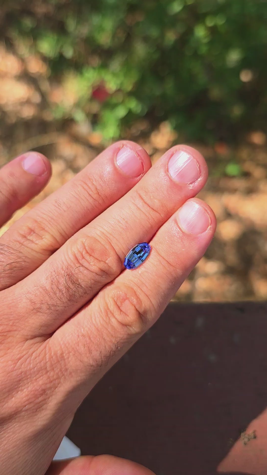 Blue Czochralski Lab Sapphire, Long Step Oval Cut, 2.40 Carats