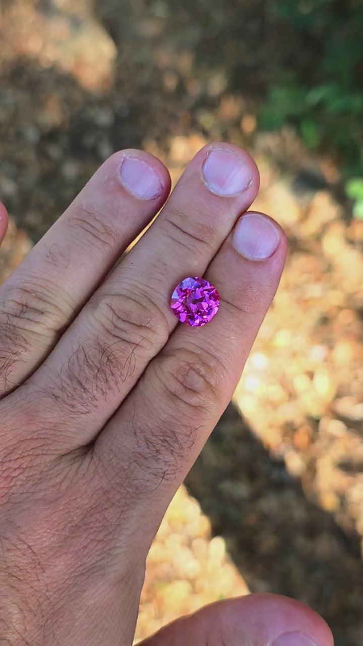Star Wars Pink Laser Ruby, Antique Cushion Cut, 7.42 Carats