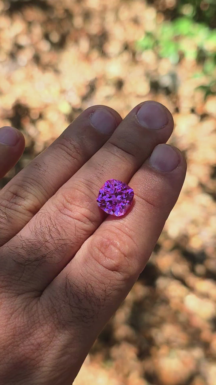 Star Wars Pink Laser Ruby, House Of Sylas Cushion Cut, 9.48 Carats