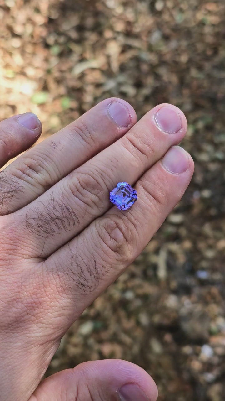 Light Purple Lab Sapphire, Asscher Cut, 6.26 Carats