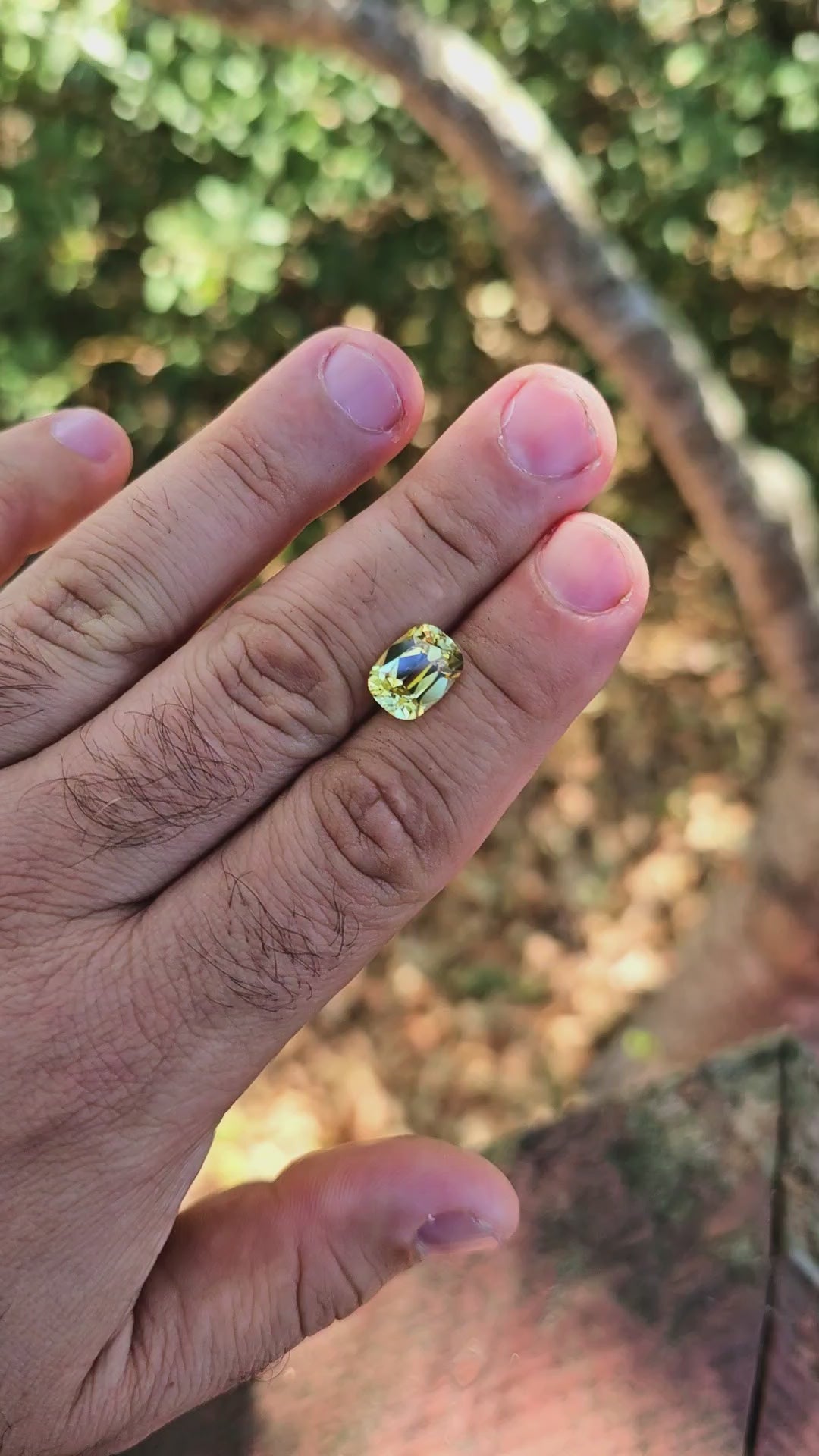 Yellow Lab Sapphire, Antique Long Cushion Cut, 4.72 Carats