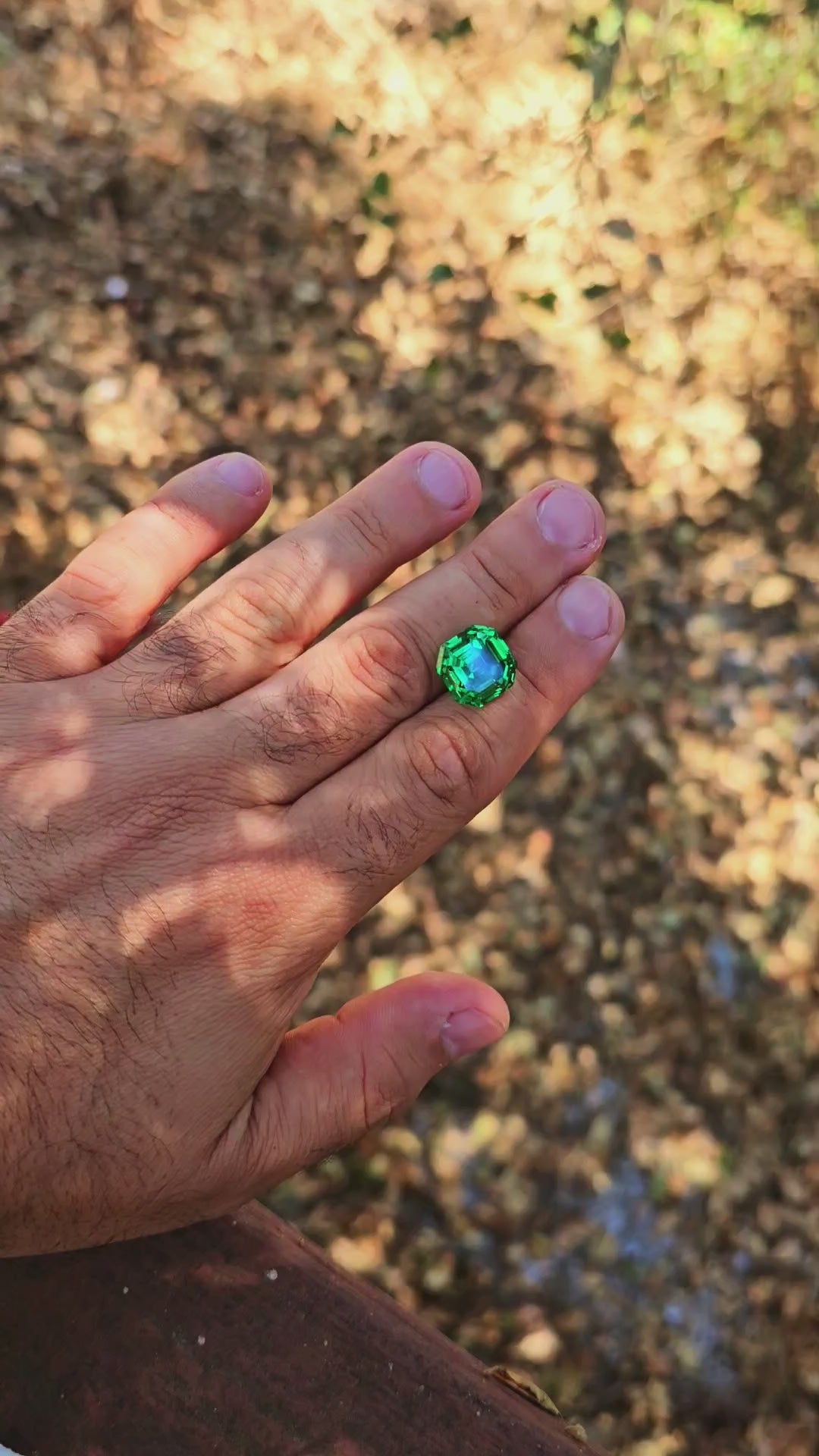 Green CTH YAG, Asscher Cut, 17.5 Carats