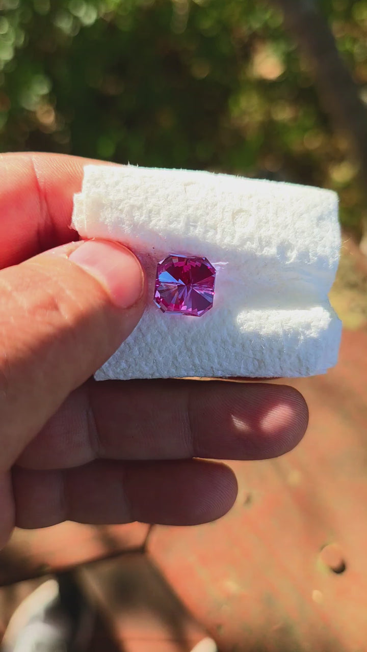 Repurposed Laser Alexandrite, Tessellation Cut, 7.32 Carats