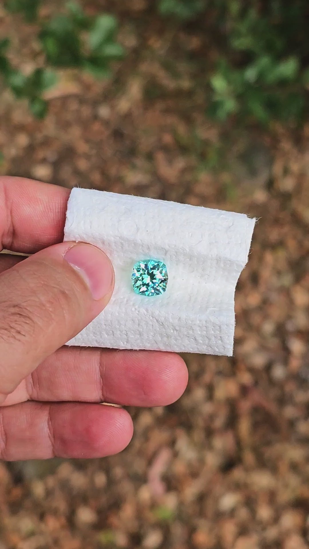 Bright Cobalt Teal Lab Sapphire, House Of Sylas Cushion Cut, 4.79 Carats