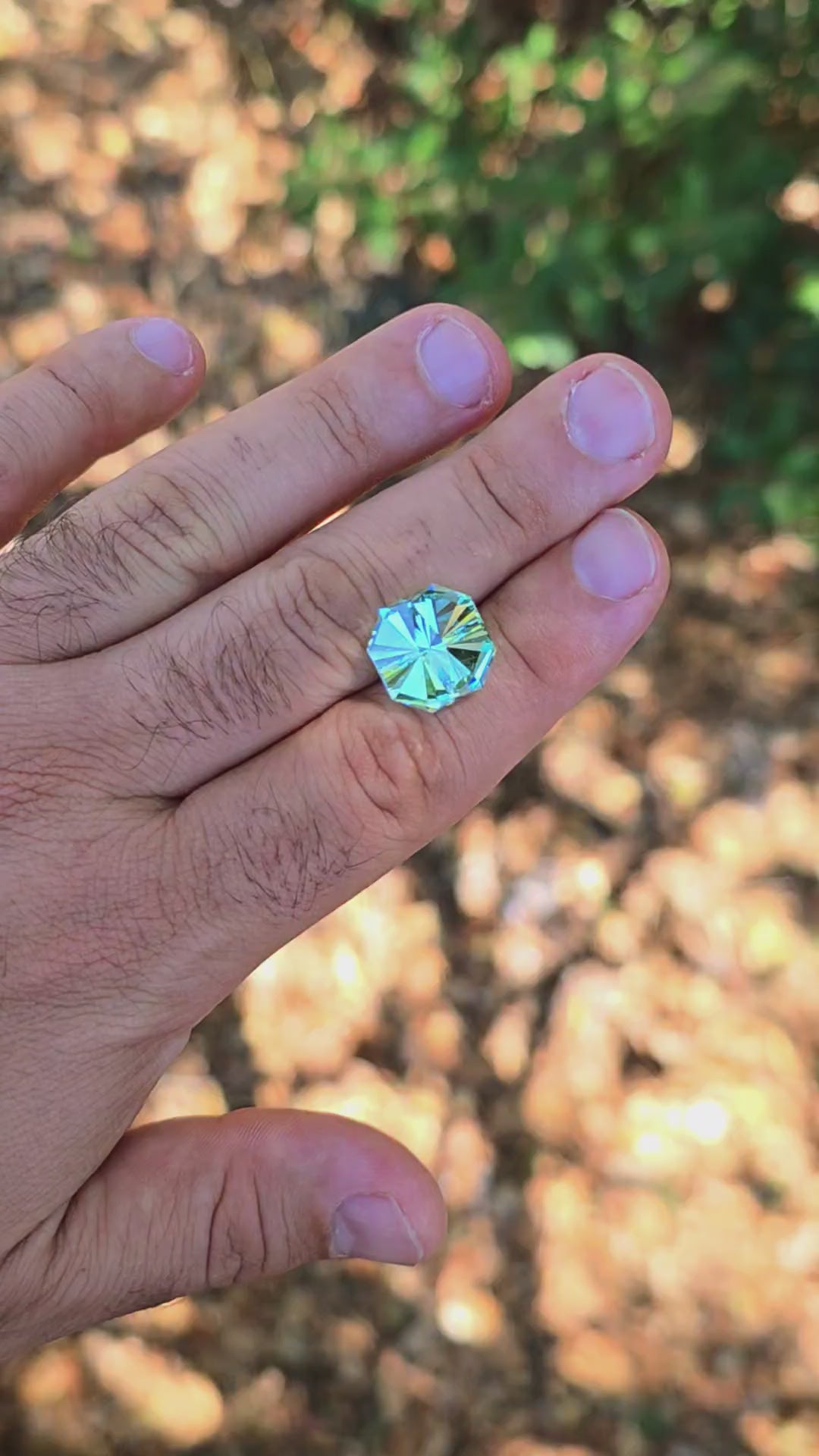 Pastel Mint Laser Garnet, Tessellation Cut, 16.09 Carats