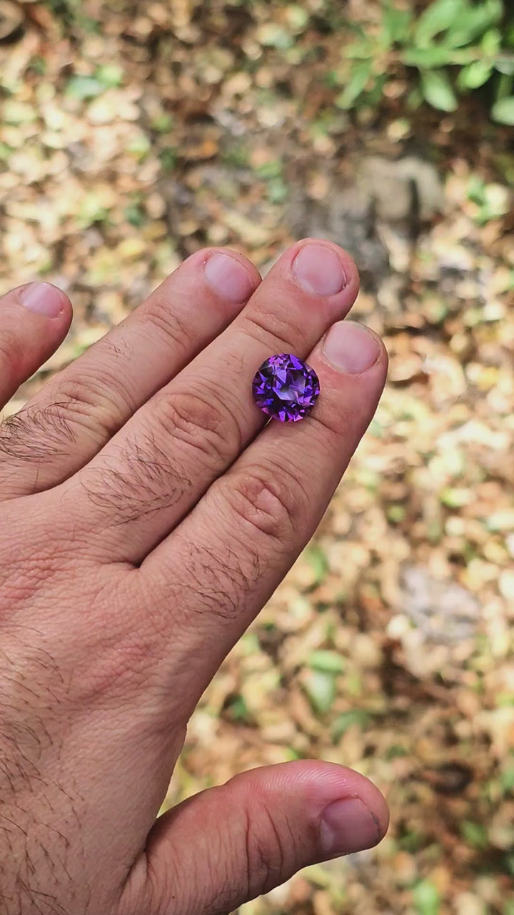 Purple Lab Sapphire, Antique Cushion Cut, 11.14 Carats