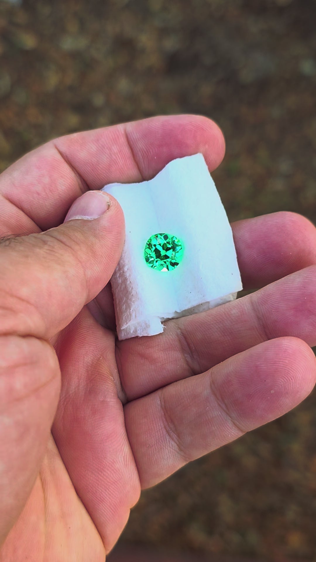 Djeva Green Lab Sapphire, Antique Cushion Cut, 4.72 Carats