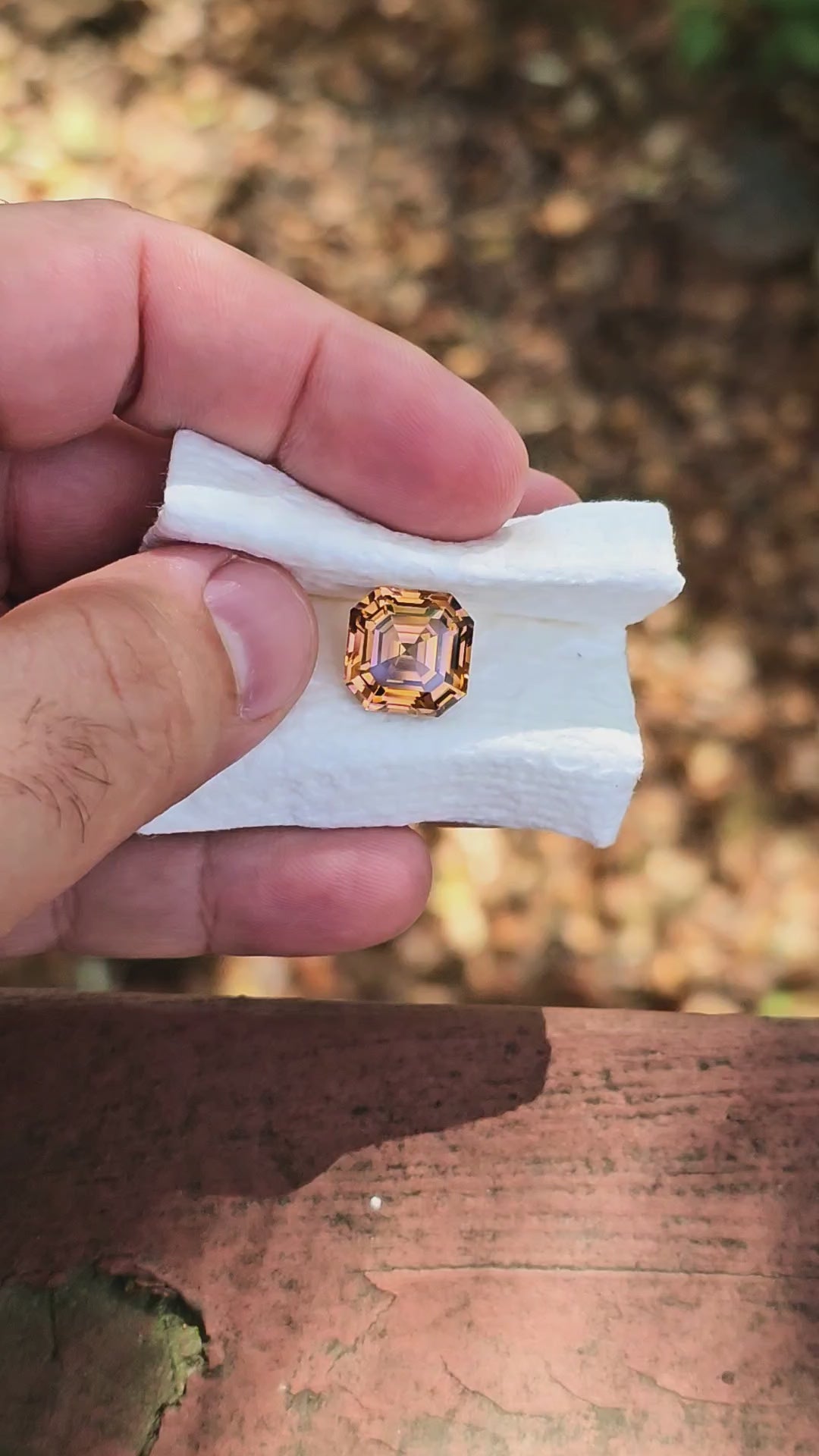 Toasted Orange Erbium YAG, Asscher Cut, 17.74 Carats