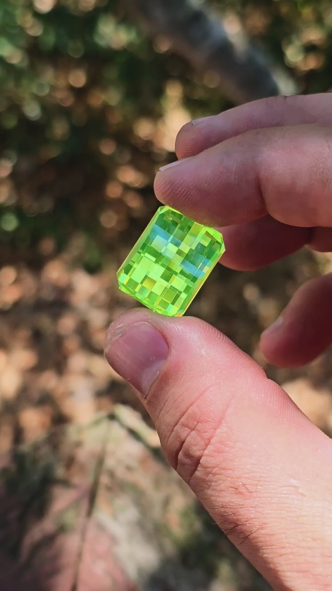 Green LuAG, Pixel Rectangle Cut, 59.2 Carats