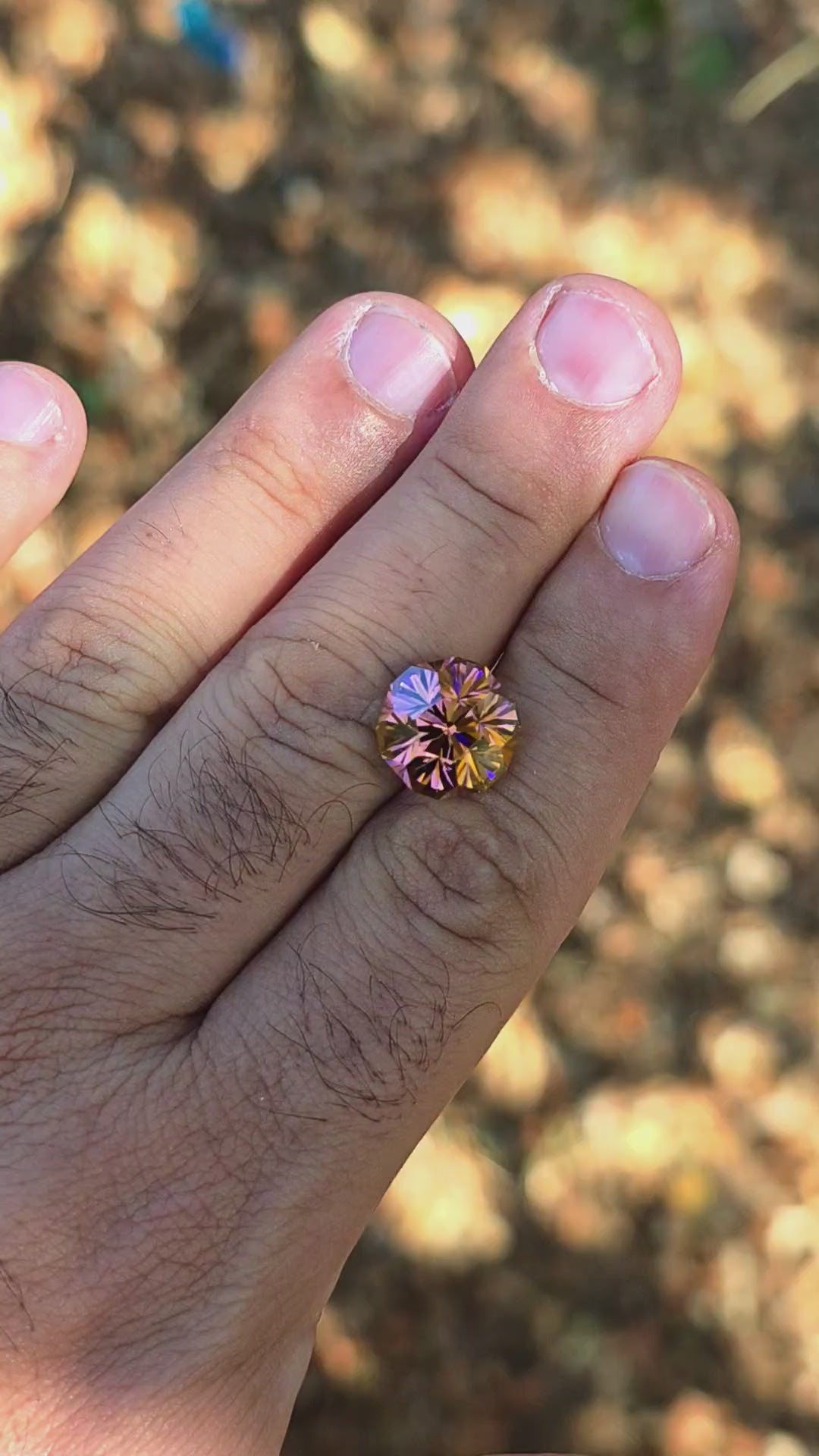 Tangerine Laser Garnet, Gnome's Geode Cut, 15.62 Carats