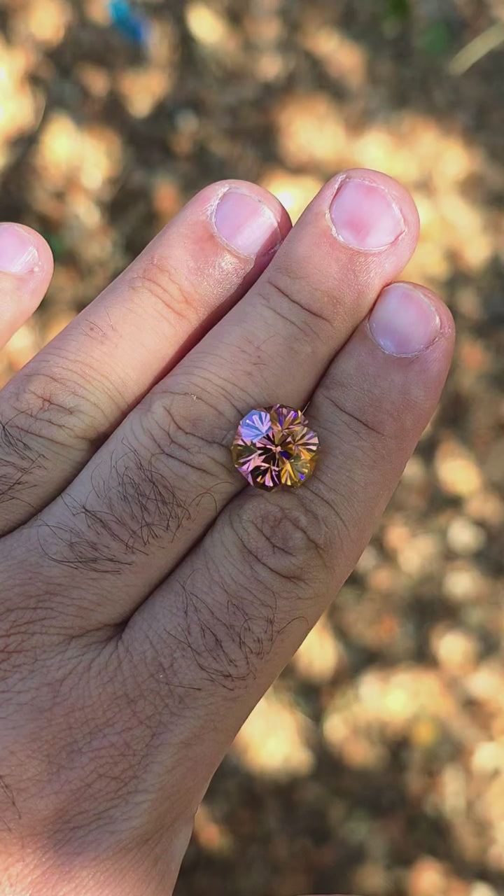 Tangerine Laser Garnet, Gnome's Geode Cut, 15.62 Carats