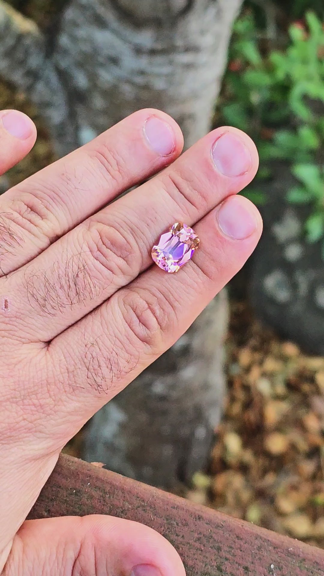 Padparadscha Erbium YAG, Antique Long Cushion Cut, 11.26 Carats