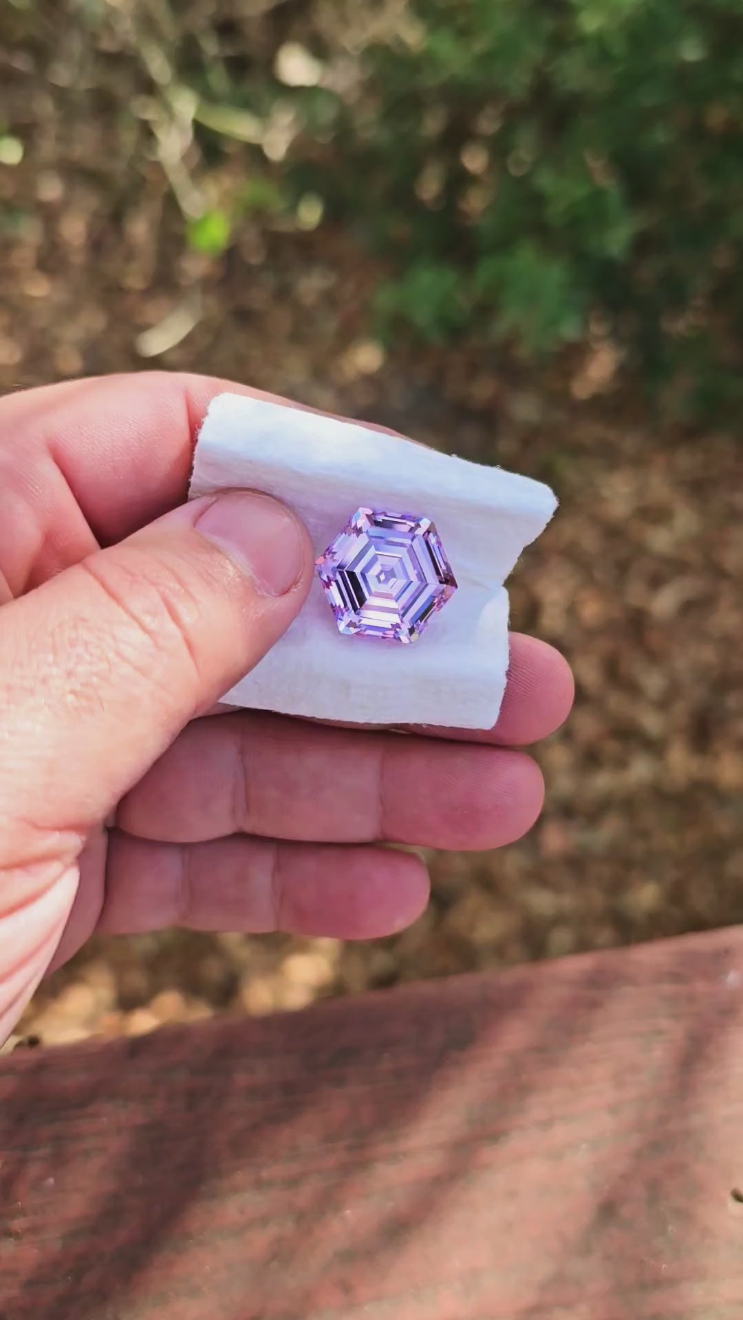 Purple Neodymium YAG, Hexagon Step Cut, 32.34 Carats