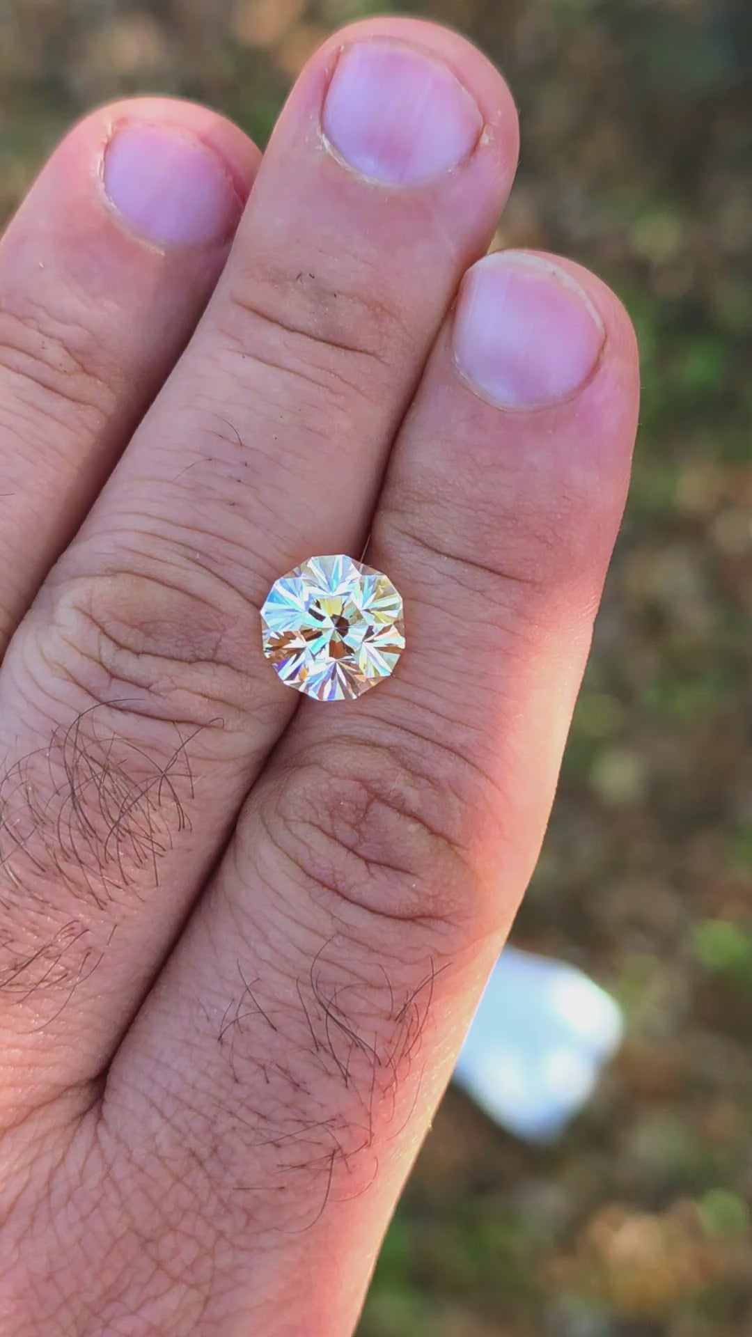 Experimental Samarium YAG, Gnome's Geode Cut, 7.25 Carats