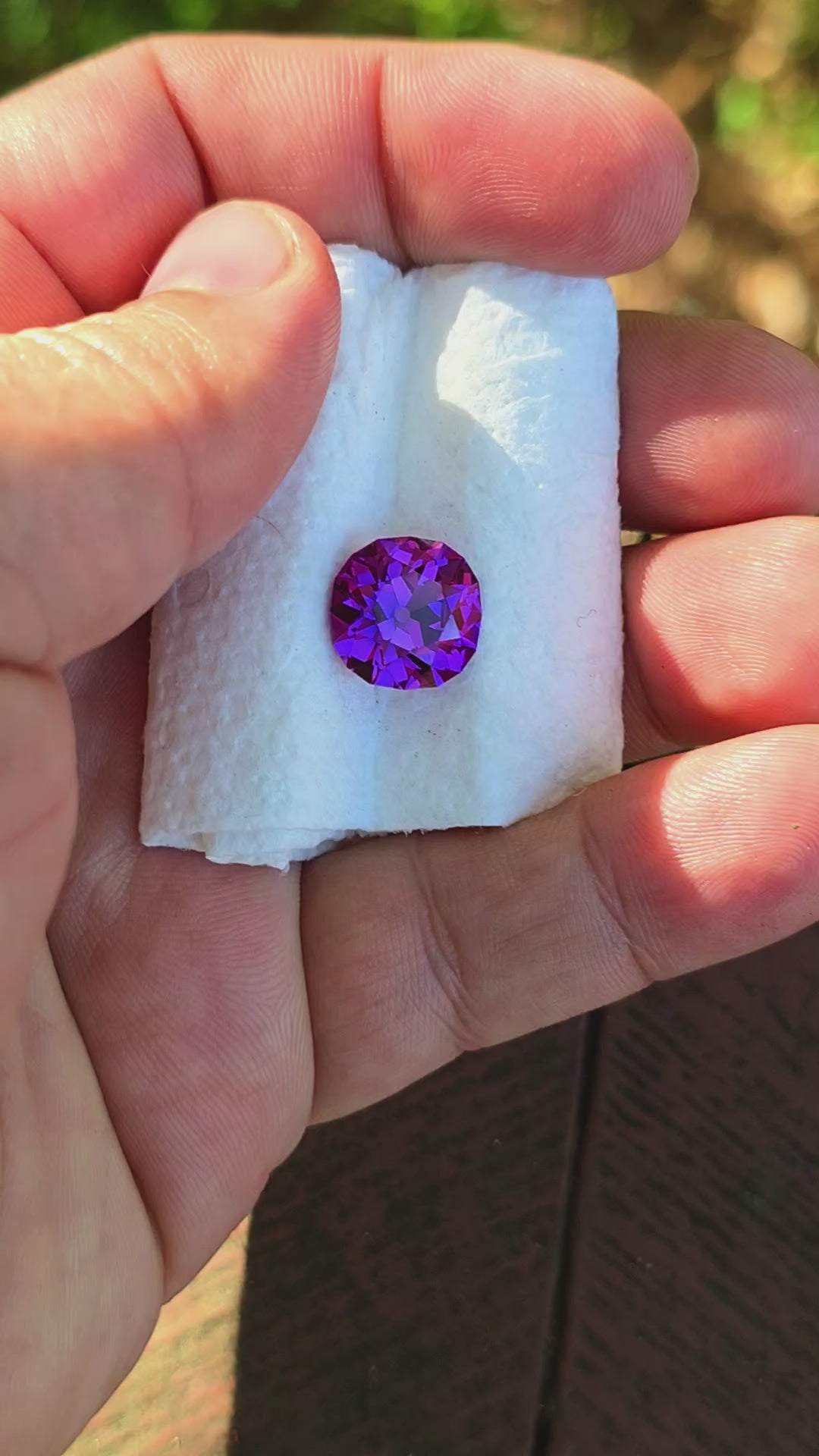 Purple Lab Sapphire, Antique Cushion Cut, 8.83 Carats
