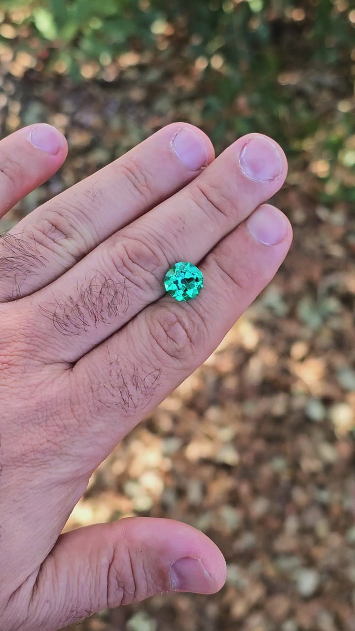 Colombian Color Green Lab Emerald, Antique Cushion Cut, 3.56 Carats