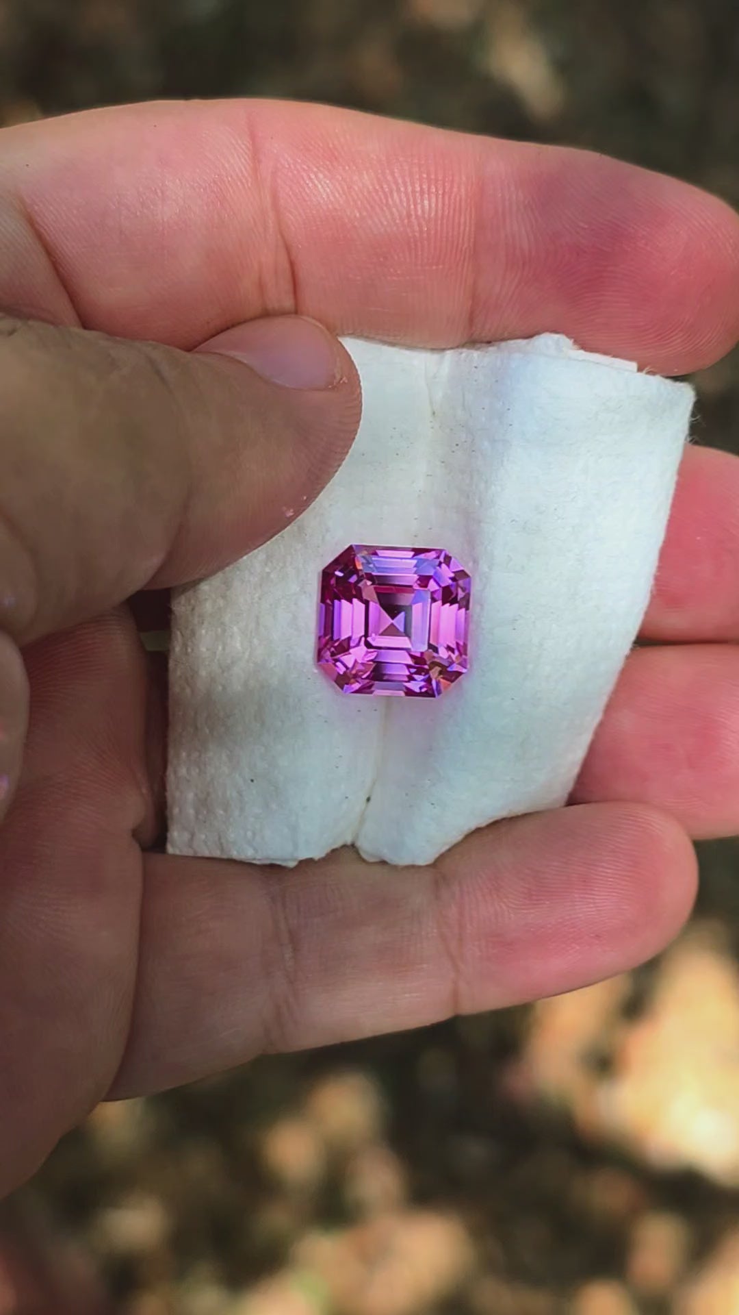 Barbie Pink Lab Sapphire, Asscher Cut, 12.09 Carats