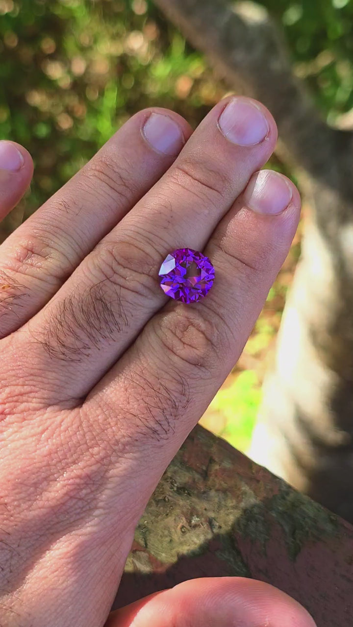 Purple Lab Sapphire, Antique Cushion Cut, 8.83 Carats