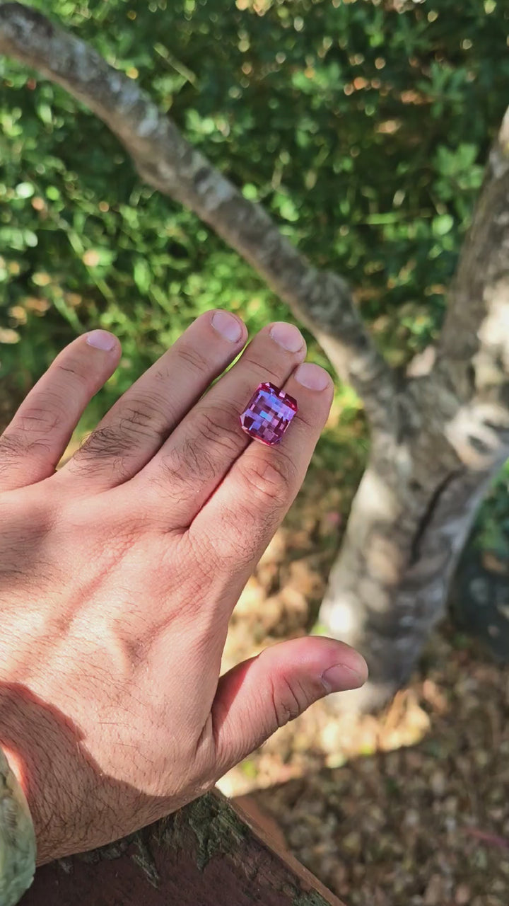 Repurposed Laser Alexandrite, Pixel Rectangle Cut, 26.7 Carats