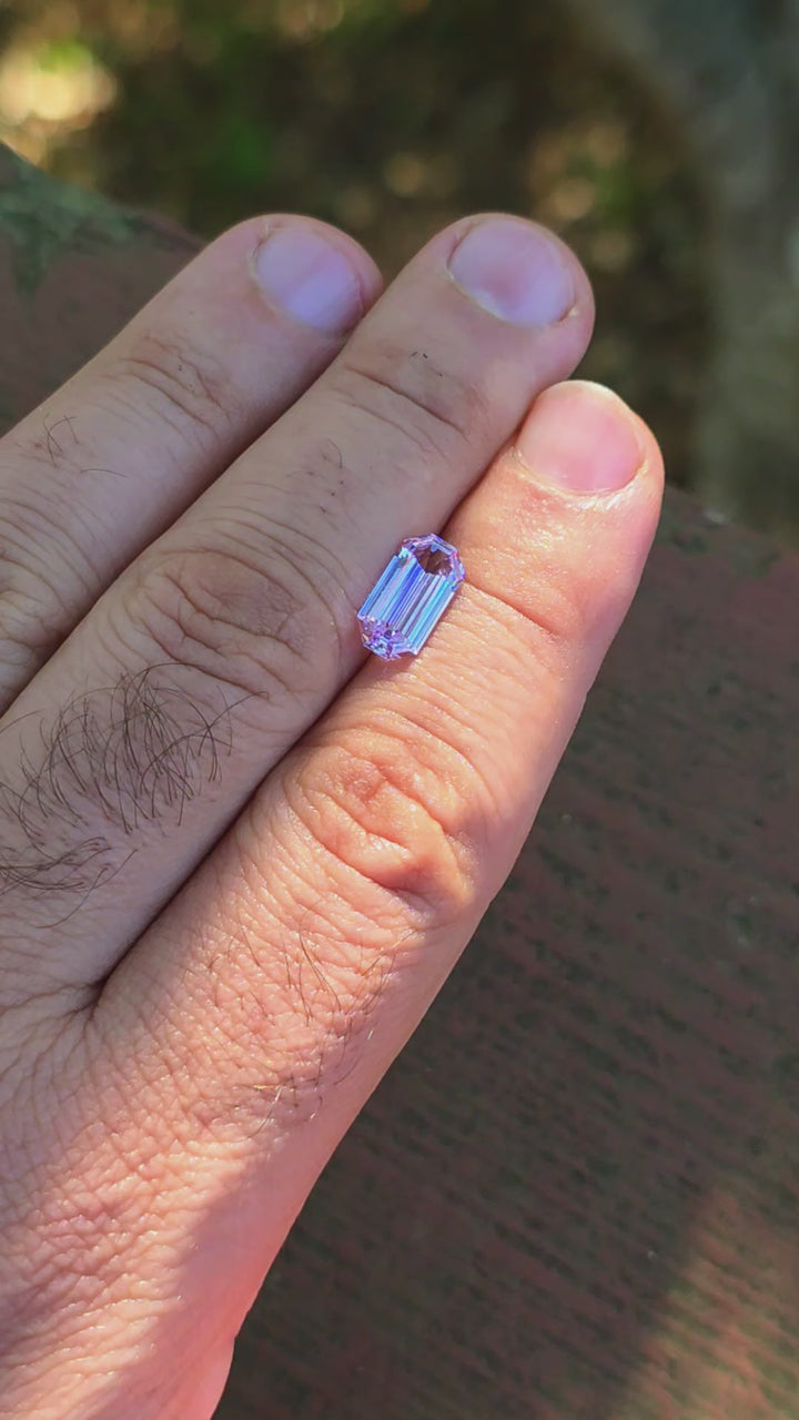 Purple Neodymium YAG, Stretched Octagon Cut, 2.80 Carats