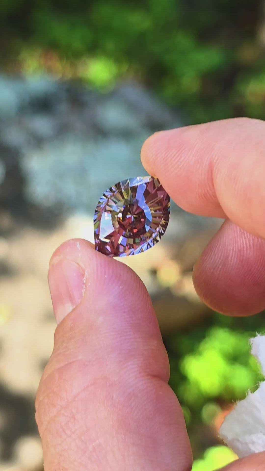 Purple Neodymium YAG, Cleopatra's Eye Cut, 17.06 Carats
