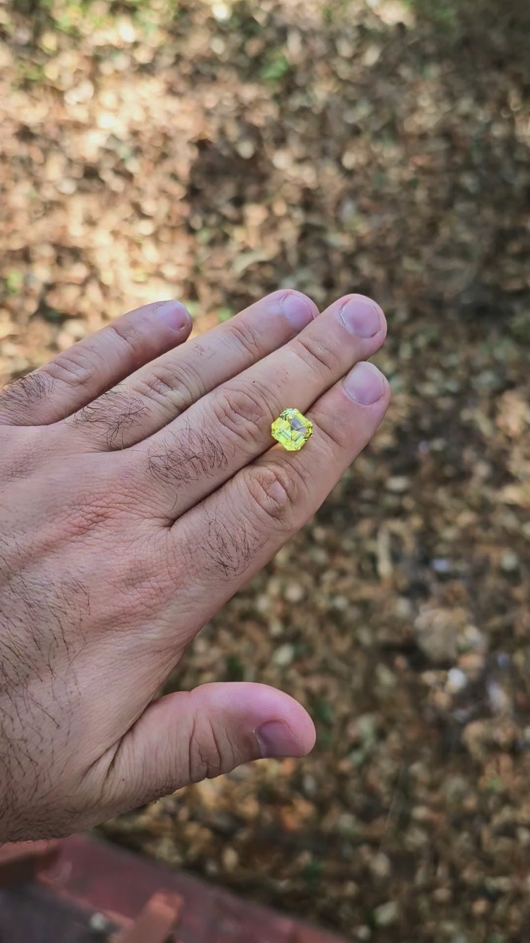 Yellow Lab Sapphire, Asscher Cut, 6.07 Carats