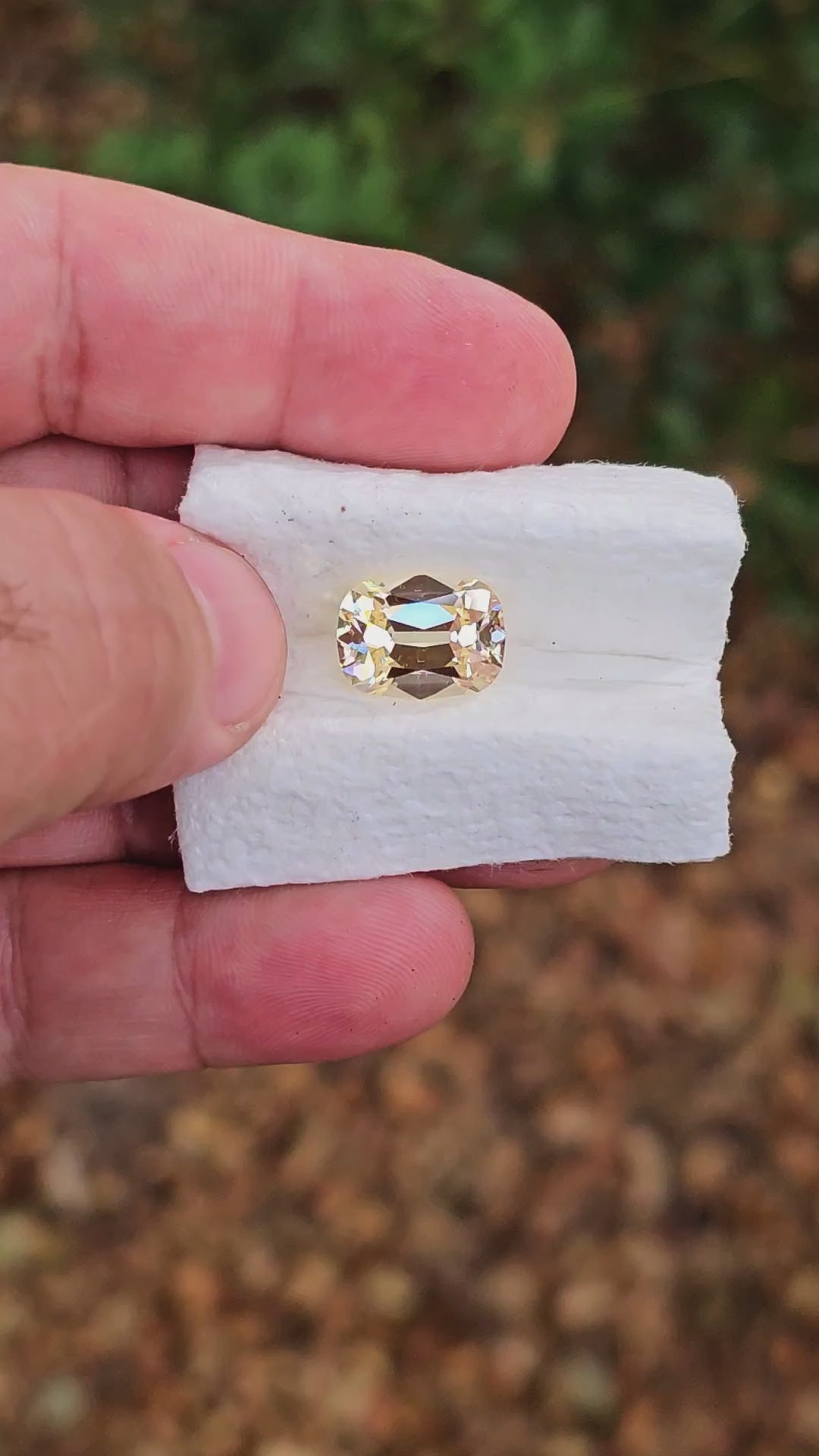 Experimental Samarium YAG, Antique Long Cushion Cut, 8.92 Carats