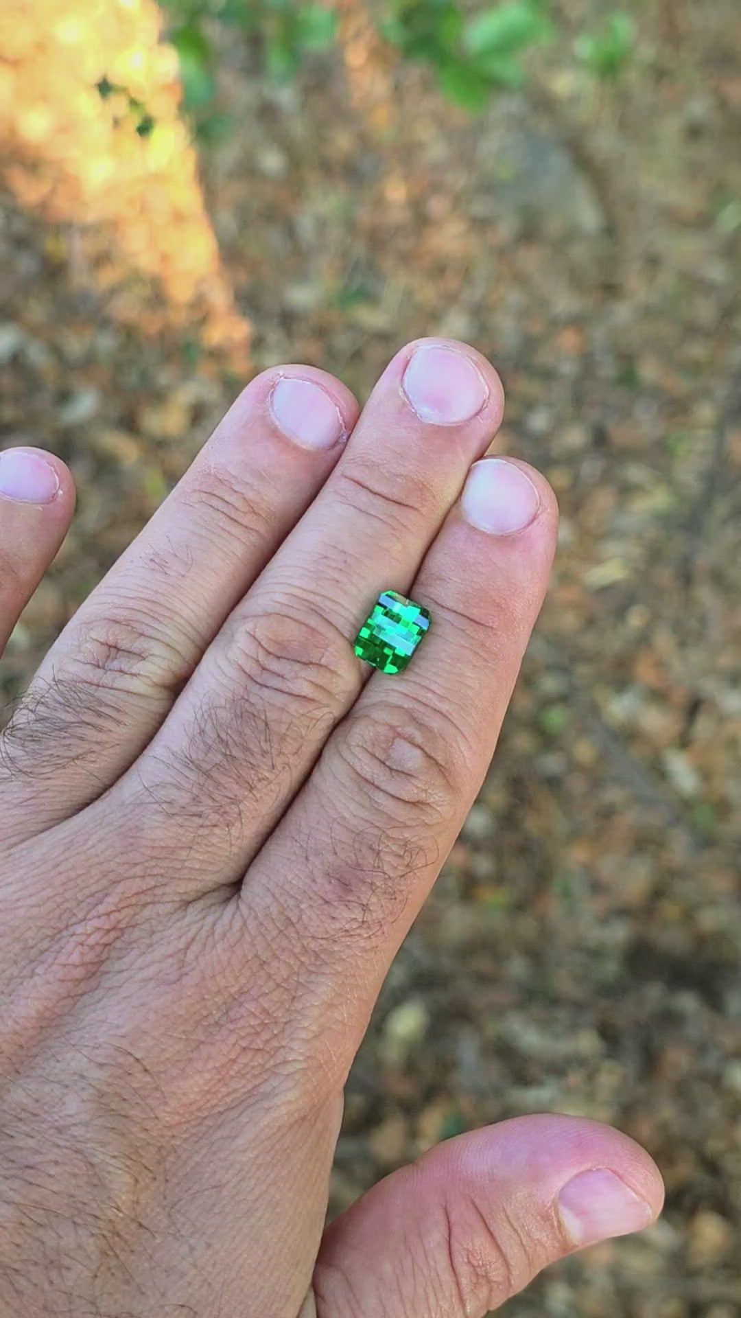 Green CTH YAG, Pixel Rectangle Cut, 5.45 Carats