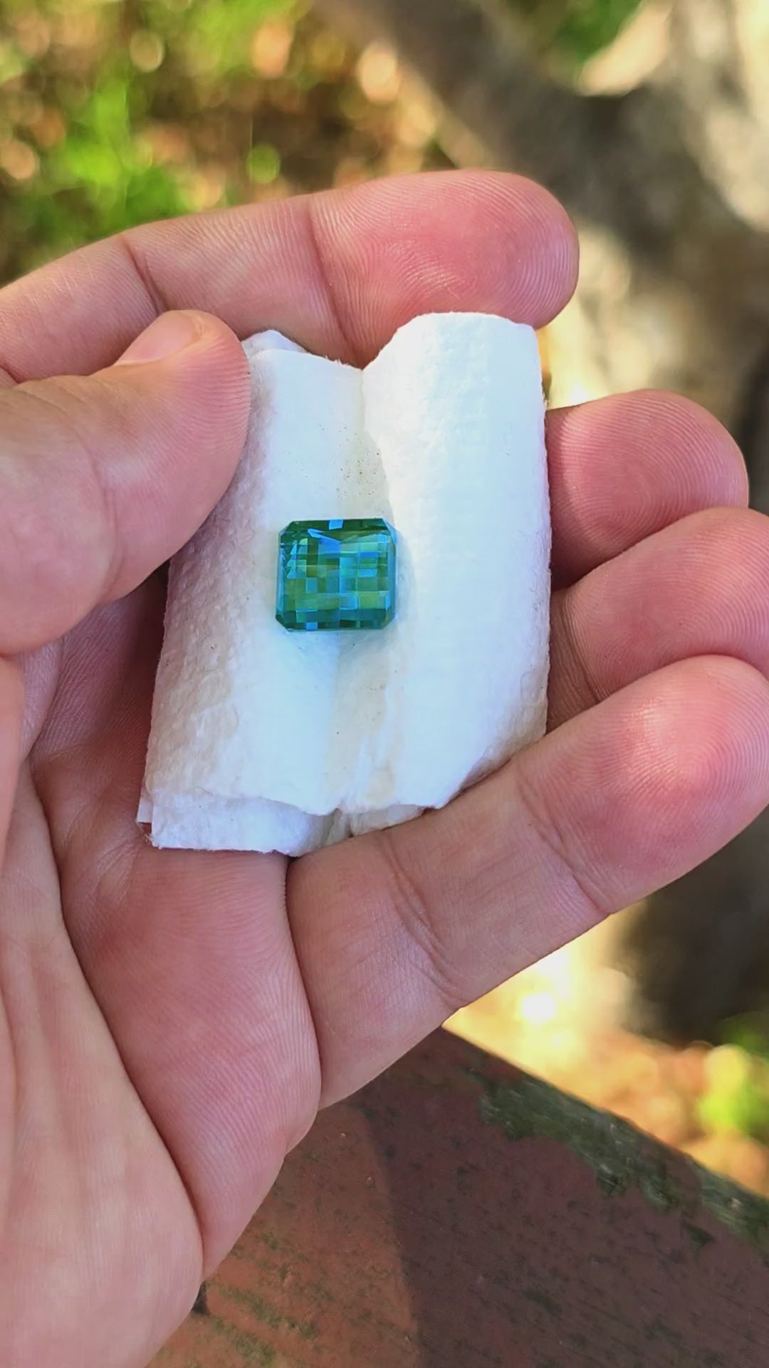 Teal Lab Spinel, Pixel Square Cut, 8.00 Carats