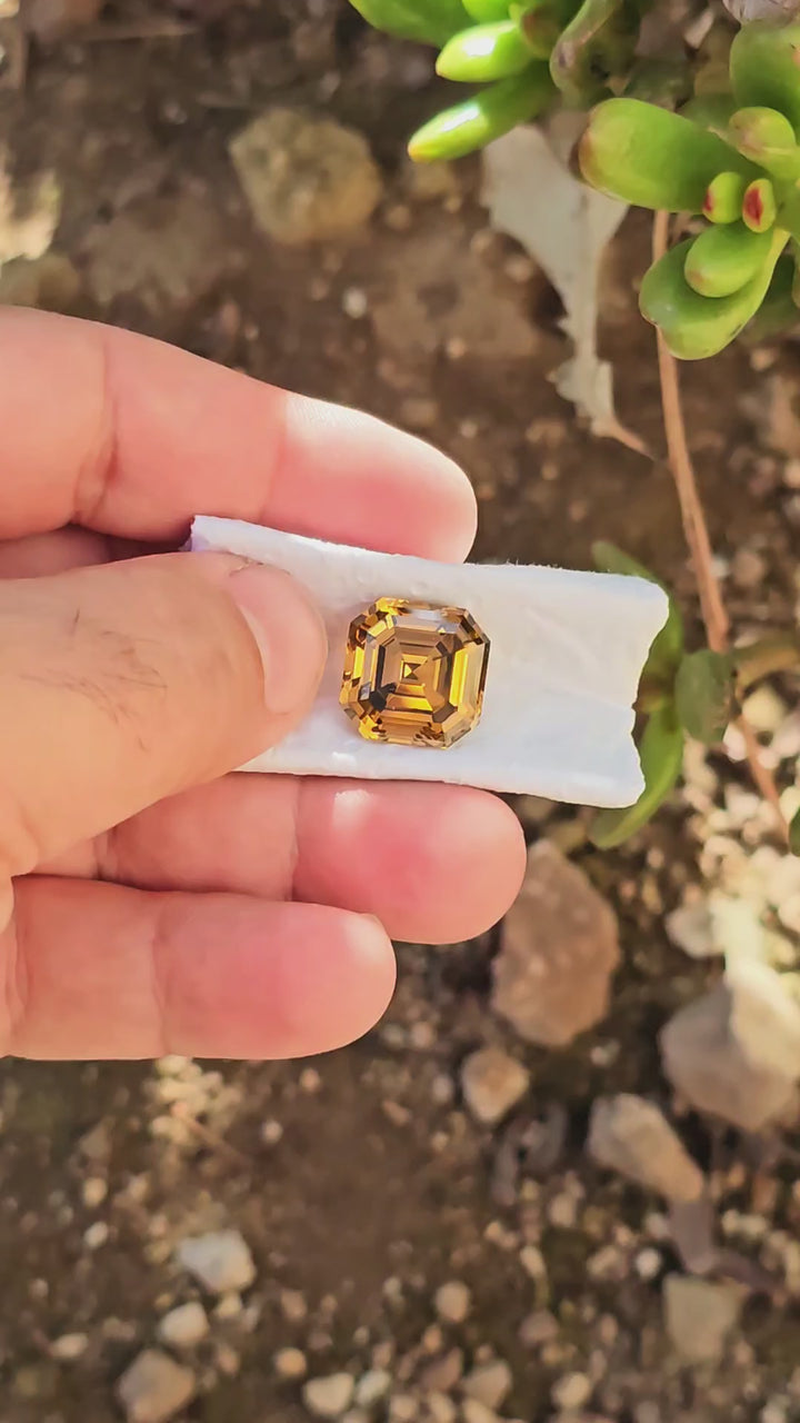 Toasted Orange Erbium YAG, Asscher Cut, 29.38 Carats