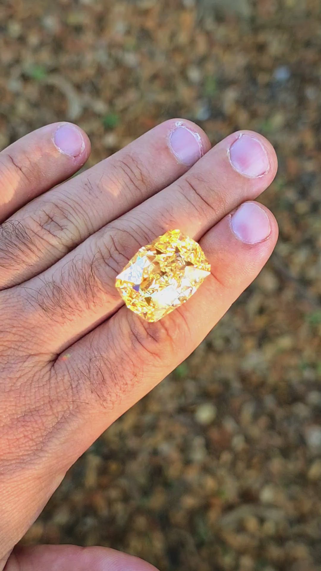 Experimental Samarium YAG, Cushion Internal Reflections Cut, 55.56 Carats