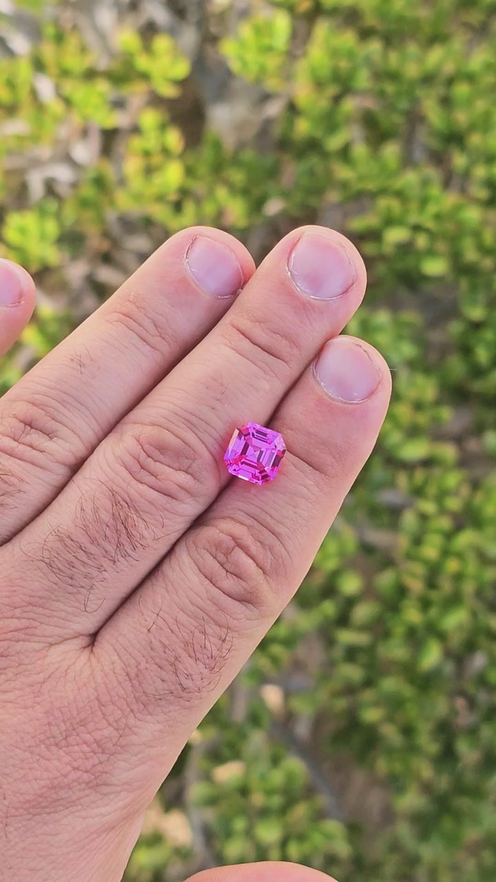 Star Wars Pink Laser Ruby, Asscher Cut, 6.10 Carats