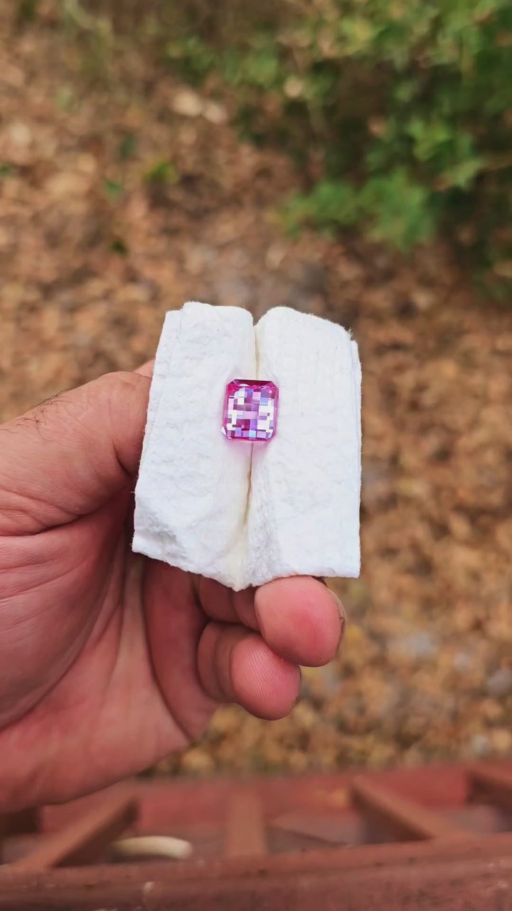 Repurposed Laser Alexandrite, Pixel Rectangle Cut, 8.7 Carats