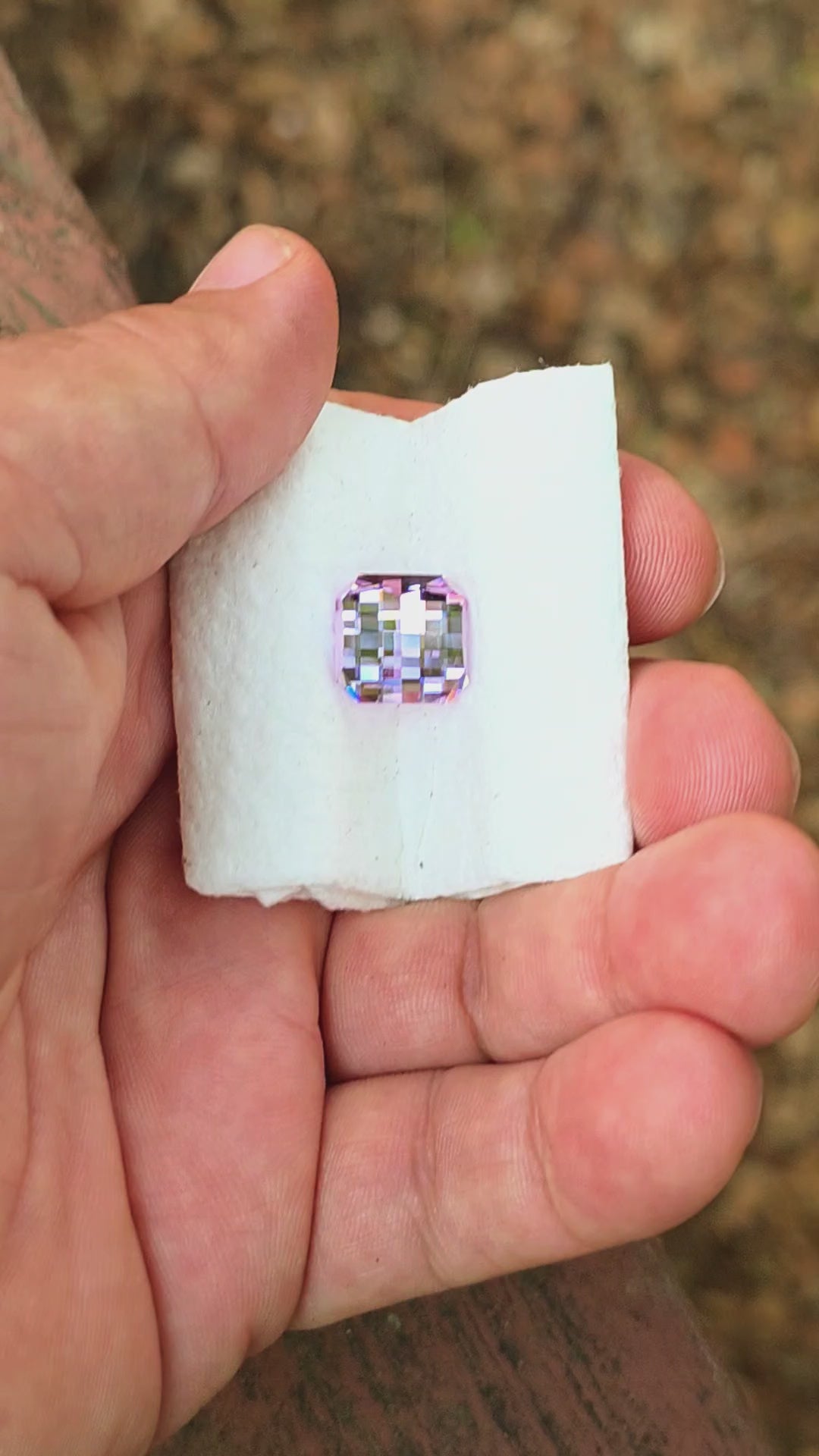 Purple Neodymium YAG, Pixel Square Cut, 12.53 Carats