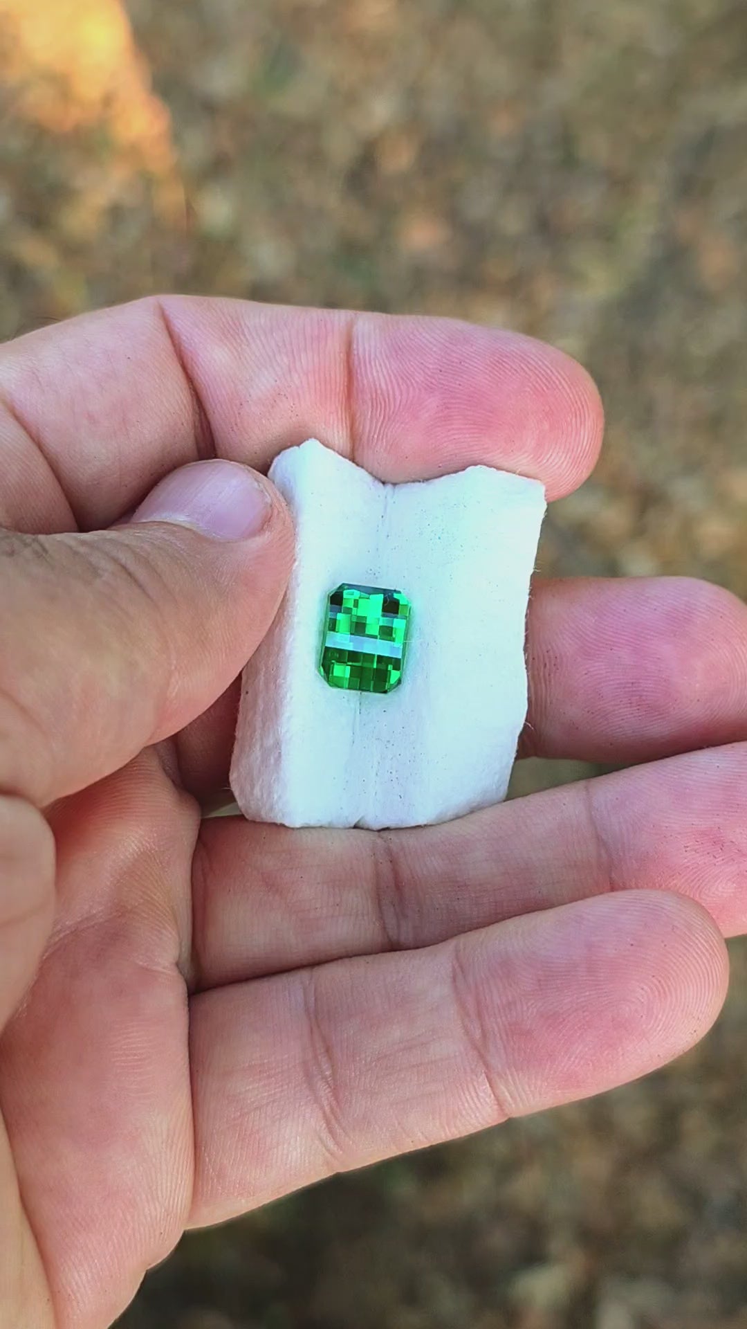 Green CTH YAG, Pixel Rectangle Cut, 5.45 Carats