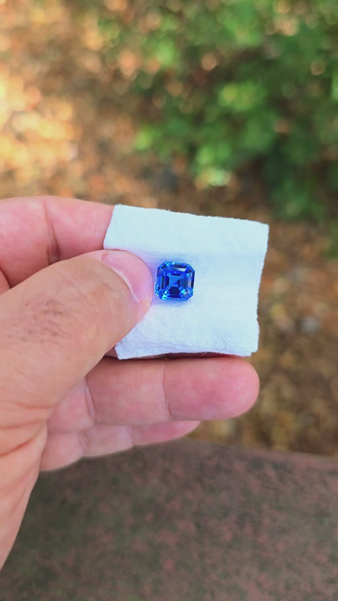 Czochralski Cobalt Spinel, Asscher Cut, 5.82 Carats