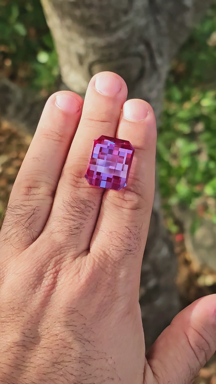 Repurposed Laser Alexandrite, Pixel Rectangle Cut, 50.70 Carats