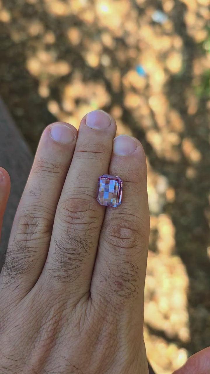 Repurposed Laser Alexandrite, Pixel Rectangle Cut, 9.21 Carats