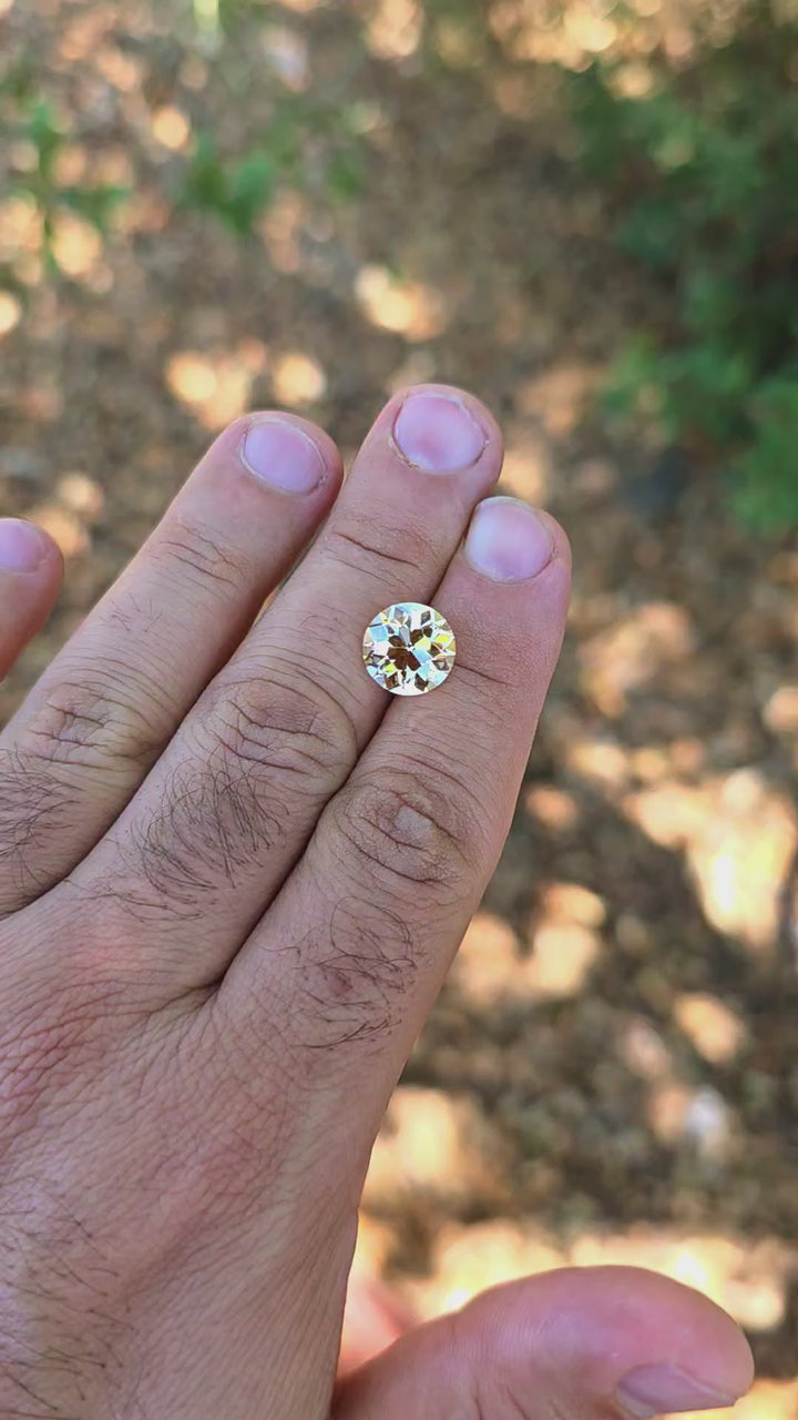 Experimental Samarium YAG, Traditional Round Brilliant Cut, 8.00 Carats