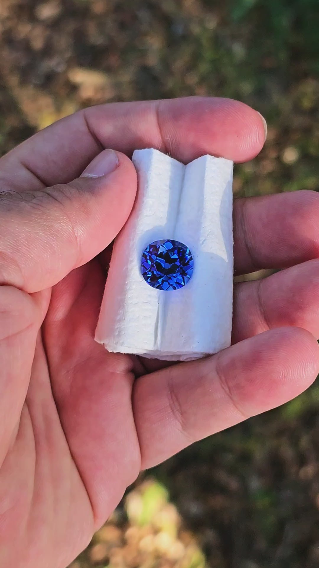 Rare Experimental Blue Lab Spinel, Antique Cushion Cut, 8.77 Carats