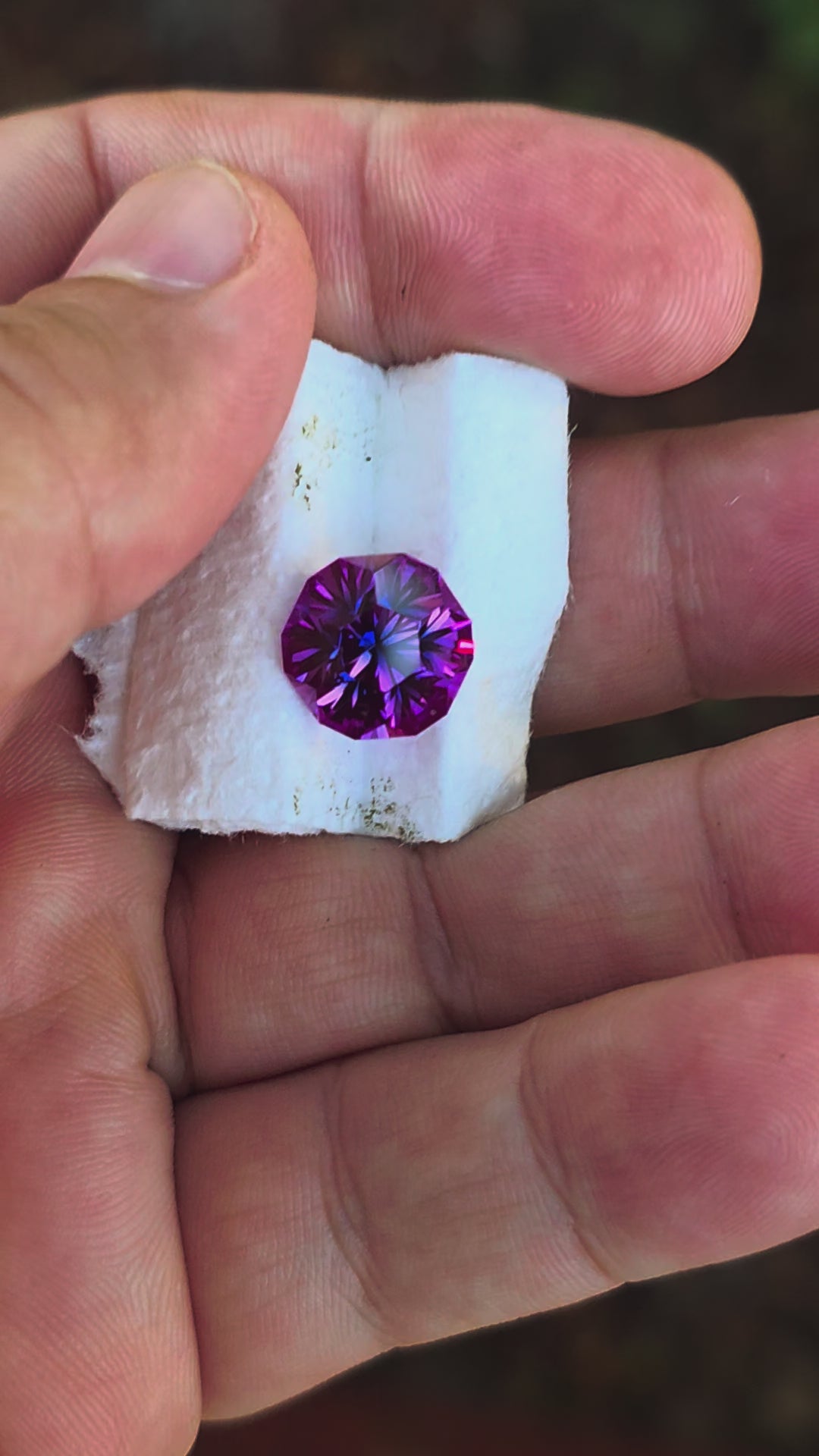 Purple Lab Sapphire, Gnome's Geode Cut, 7.94 Carats