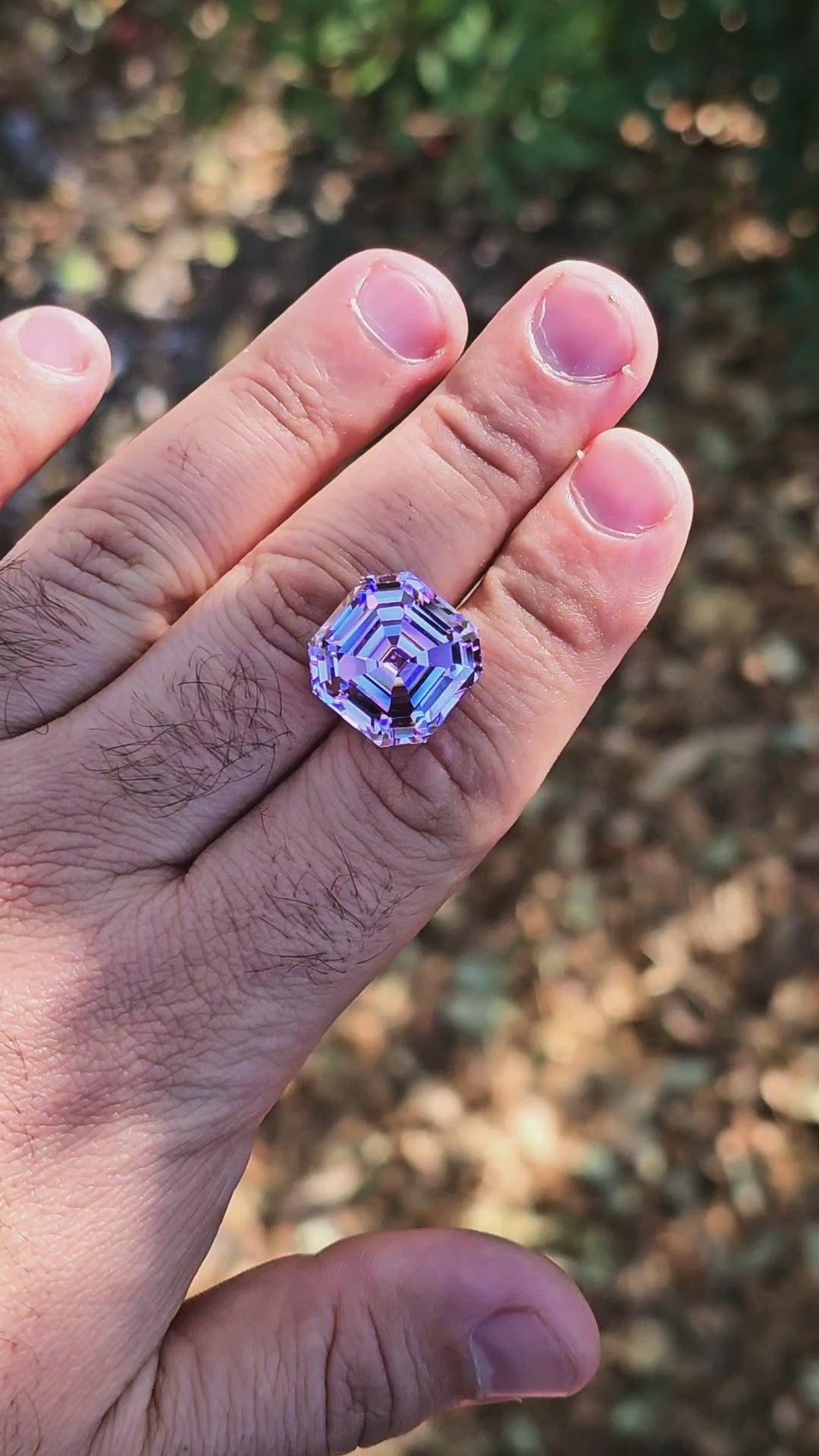 Purple Neodymium YAG, Asscher Cut, 35.21 Carats