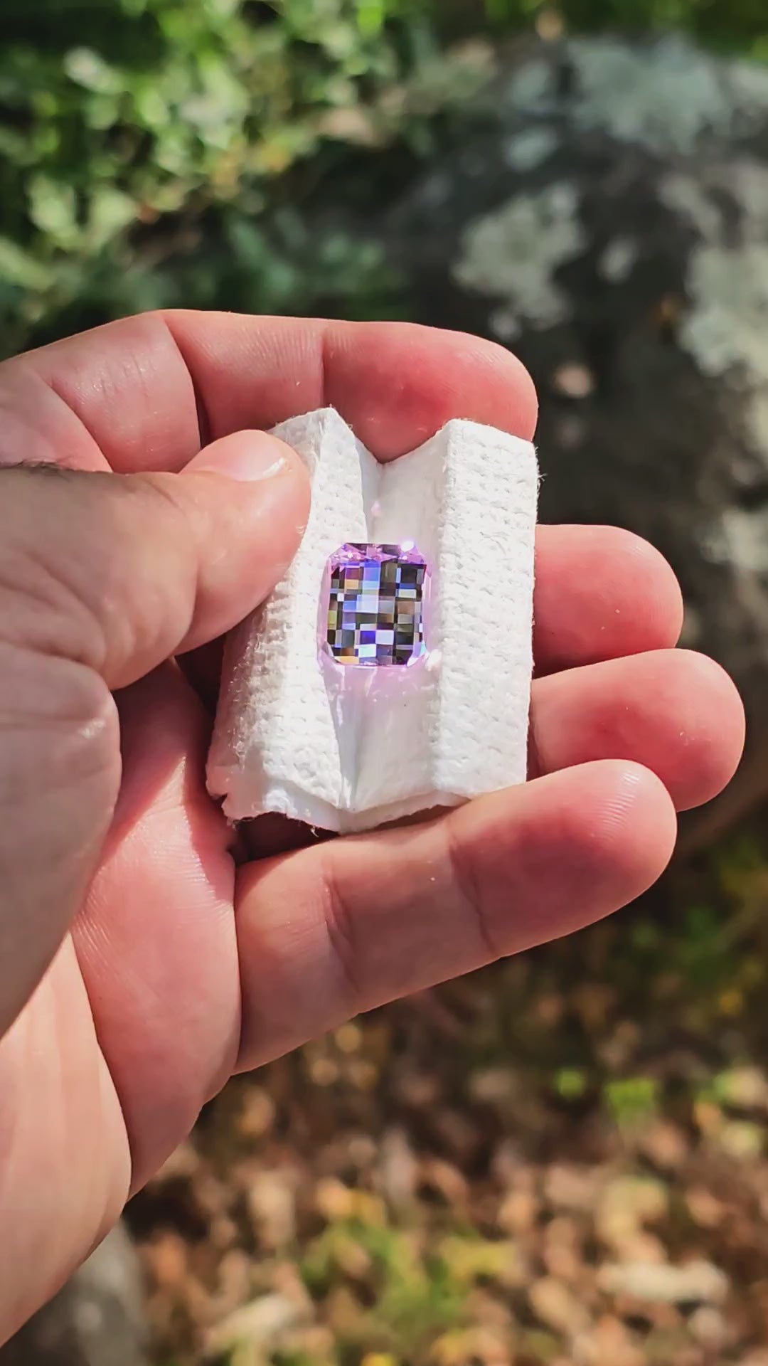 Purple Neodymium YAG, Pixel Rectangle Cut, 15.32 Carats